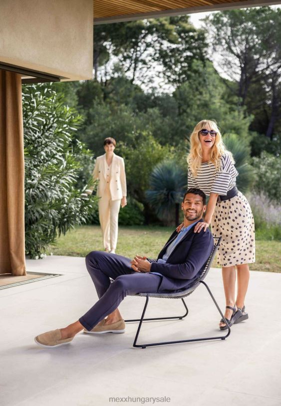 XV8H6466 férfiak Mexx sztreccs szövet nadrág sötétkék kék