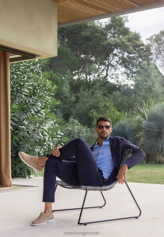 XV8H6466 férfiak Mexx sztreccs szövet nadrág sötétkék kék