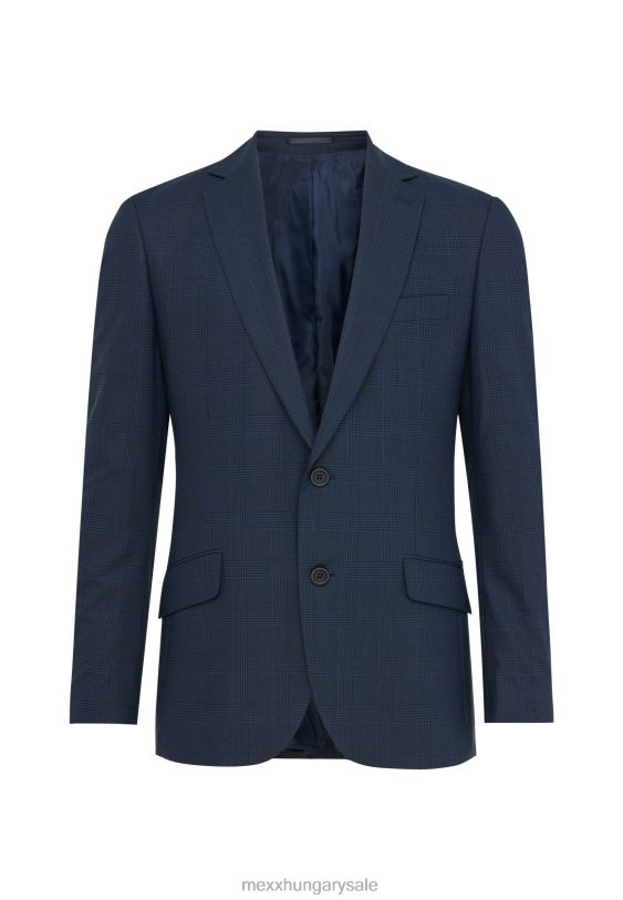 XV8H6467 férfiak Mexx egymellű kockás blézer haditengerészet kék