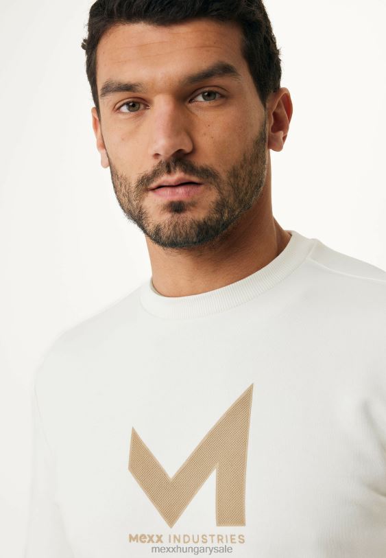 XV8H6468 férfiak Mexx legény nyakú pulóver törtfehér bézs