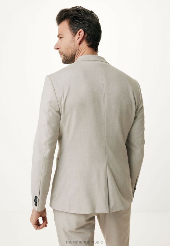 XV8H6469 férfiak Mexx sztreccs szövet egysoros blézerhomok bézs