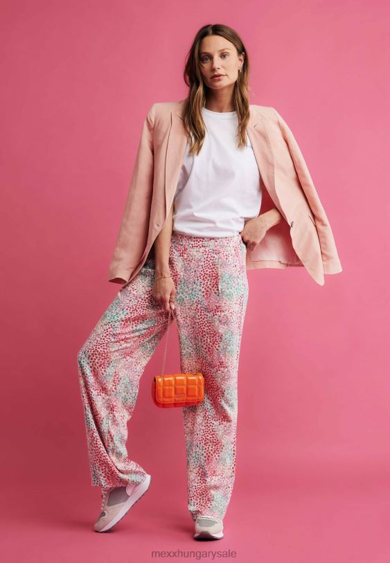 XV8H648 nők Mexx vászon egysoros blézer rózsaszín