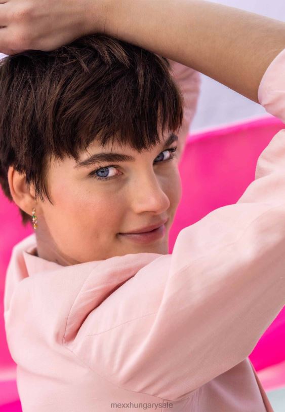 XV8H648 nők Mexx vászon egysoros blézer rózsaszín