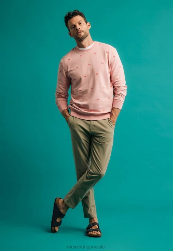 XV8H6484 férfiak Mexx khaki színű kúpos chino nadrág zöld