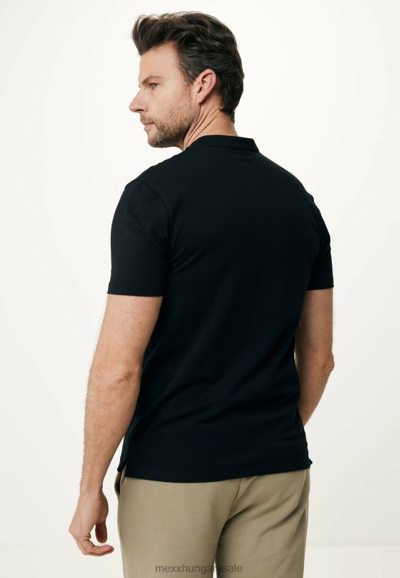 XV8H6487 férfiak Mexx polo mao gallér fekete schwarz