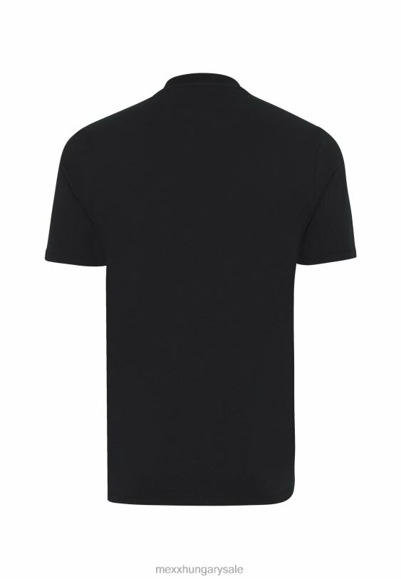 XV8H6490 férfiak Mexx póló rövid ujjú gumimintás fekete schwarz