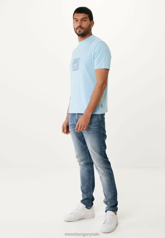 XV8H6495 férfiak Mexx póló rövid ujjú friss kék schwarz
