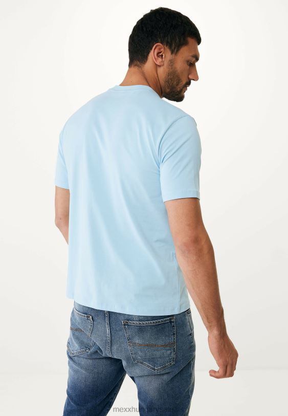 XV8H6495 férfiak Mexx póló rövid ujjú friss kék schwarz