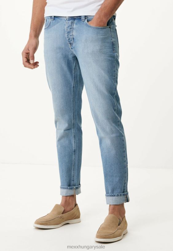 XV8H6498 férfiak Mexx derék közepén egyenes szárú farmer világos kő kék