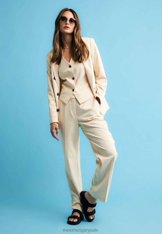 XV8H65 nők Mexx kétsoros blézer világos homok bézs