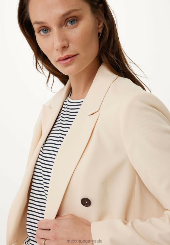 XV8H65 nők Mexx kétsoros blézer világos homok bézs