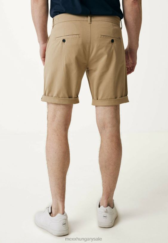 XV8H6501 férfiak Mexx derék közepén ruhafesték chino short homok bézs
