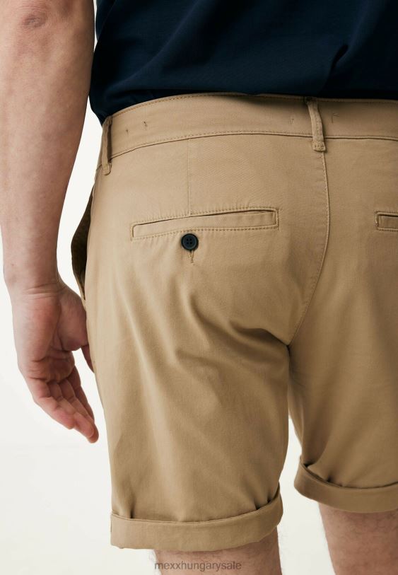 XV8H6501 férfiak Mexx derék közepén ruhafesték chino short homok bézs