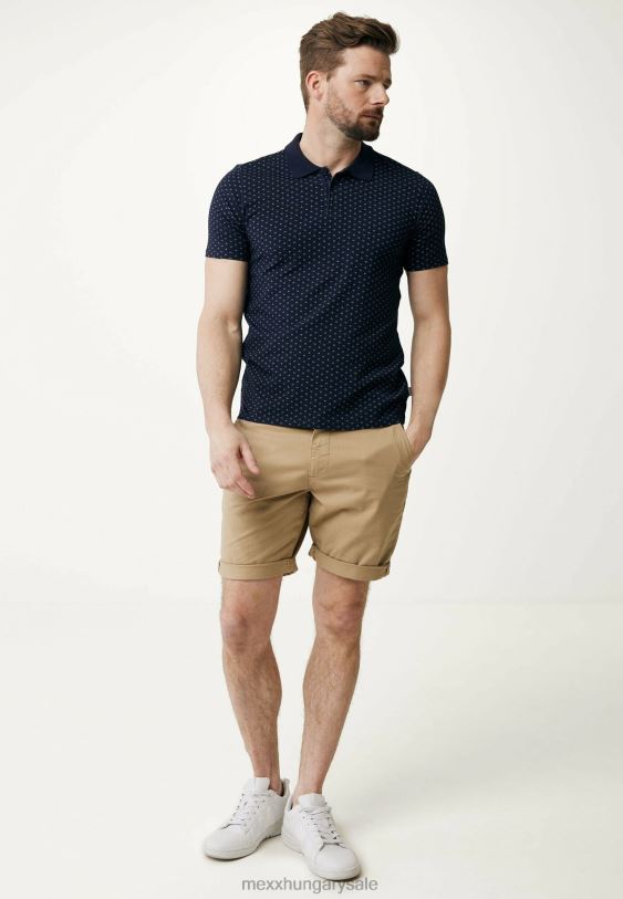 XV8H6504 férfiak Mexx polo print haditengerészet kék