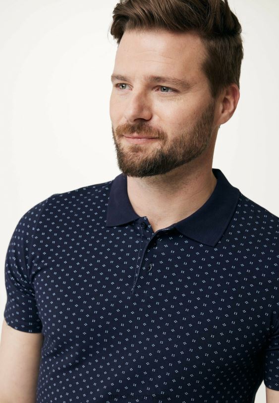 XV8H6504 férfiak Mexx polo print haditengerészet kék