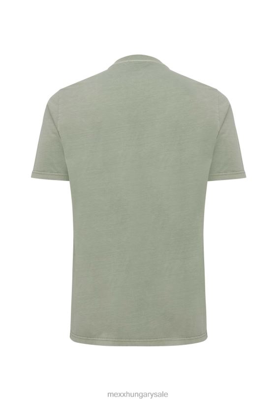 XV8H6508 férfiak Mexx ruhafesték rövid ujjú póló kifakult zöld