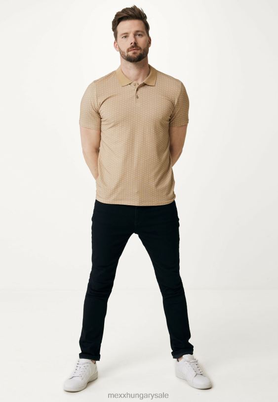 XV8H6509 férfiak Mexx pólónyomat homok bézs