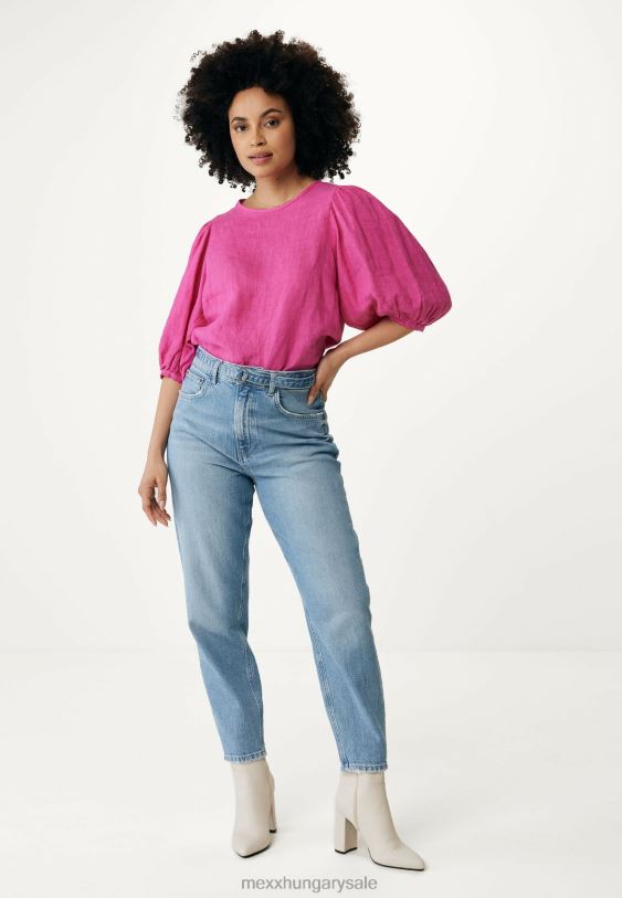 XV8H651 nők Mexx vászon felső léggömb ujjú forró rózsaszín