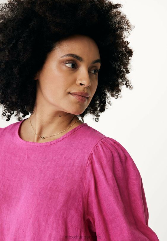 XV8H651 nők Mexx vászon felső léggömb ujjú forró rózsaszín