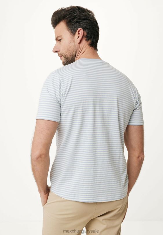 XV8H6513 férfiak Mexx póló csíkos világos kék