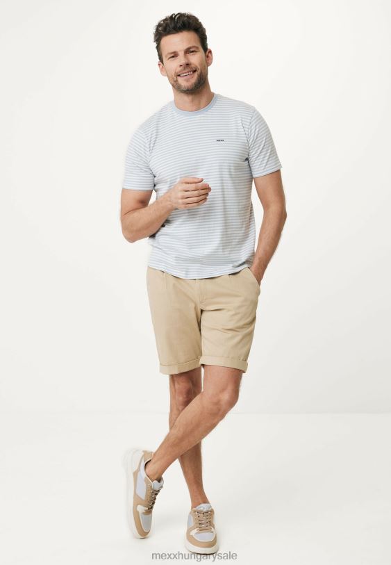 XV8H6513 férfiak Mexx póló csíkos világos kék