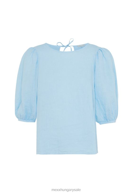 XV8H652 nők Mexx vászon felső léggömb ujjak világos kék