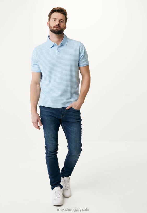 XV8H6525 férfiak Mexx póló csíkos fény kék