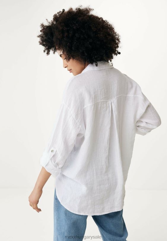 XV8H653 nők Mexx gomb át blúz fehér