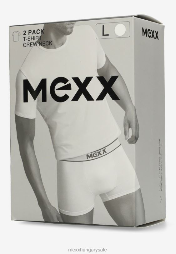 XV8H6539 férfiak Mexx póló ss legénységi nyakú 2 db fehér