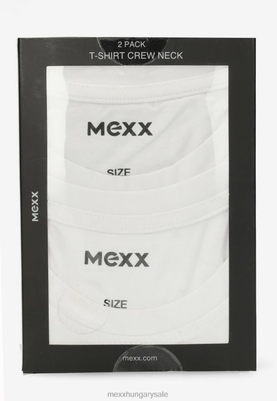 XV8H6539 férfiak Mexx póló ss legénységi nyakú 2 db fehér