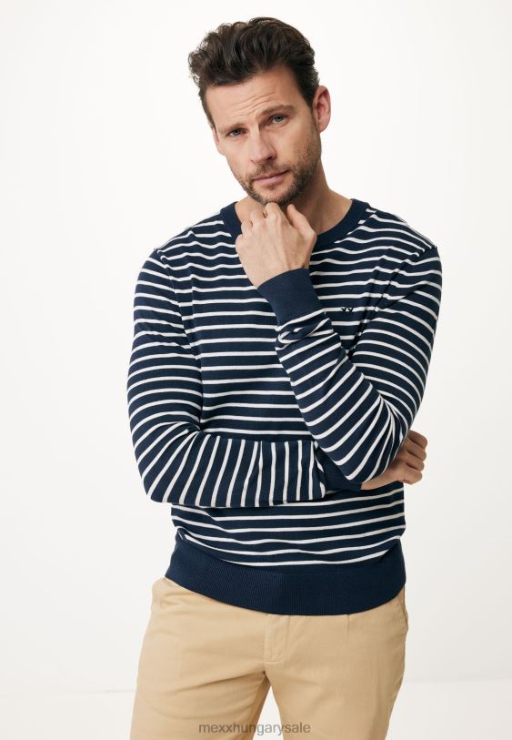 XV8H6546 férfiak Mexx pulóver crewneck navy kék