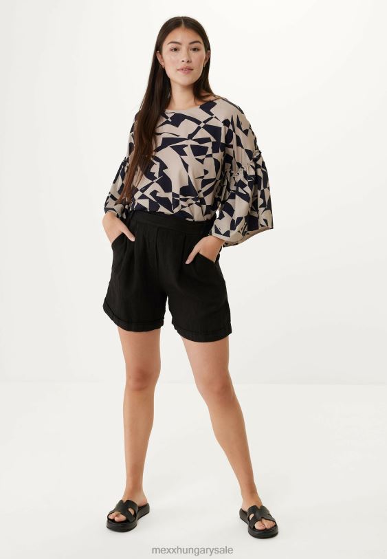 XV8H655 nők Mexx rövid ujjú blúz bézs