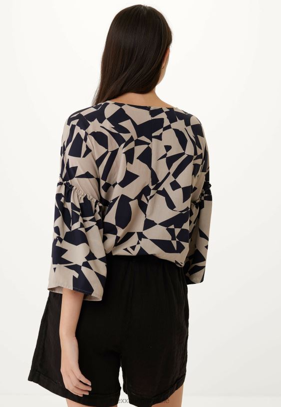 XV8H655 nők Mexx rövid ujjú blúz bézs