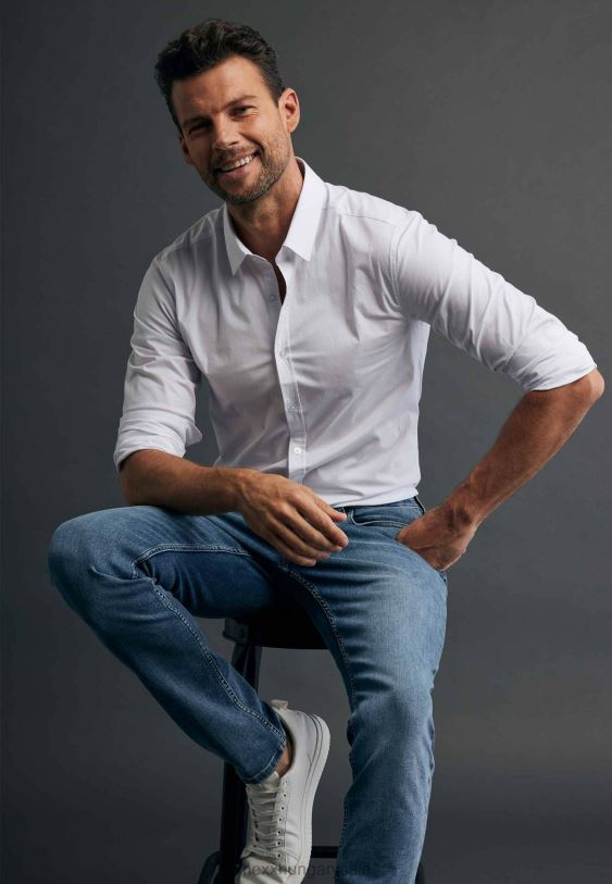 XV8H6550 férfiak Mexx bob ing alap fehér