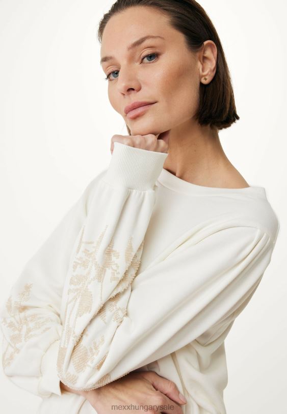 XV8H656 nők Mexx legénységi nyakú pulóverujjú fehér