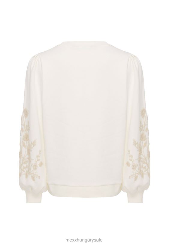 XV8H656 nők Mexx legénységi nyakú pulóverujjú fehér