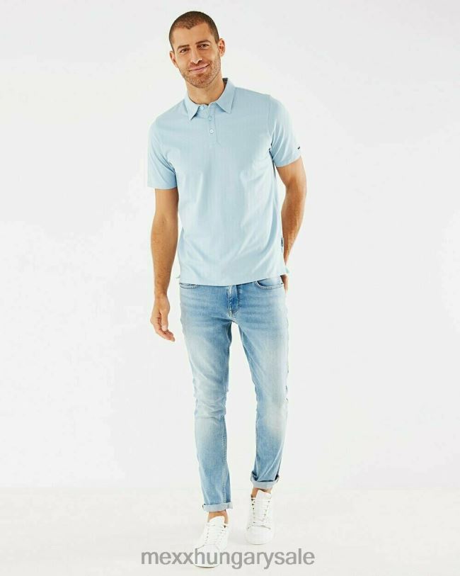 XV8H6564 férfiak Mexx jersey polo light kék