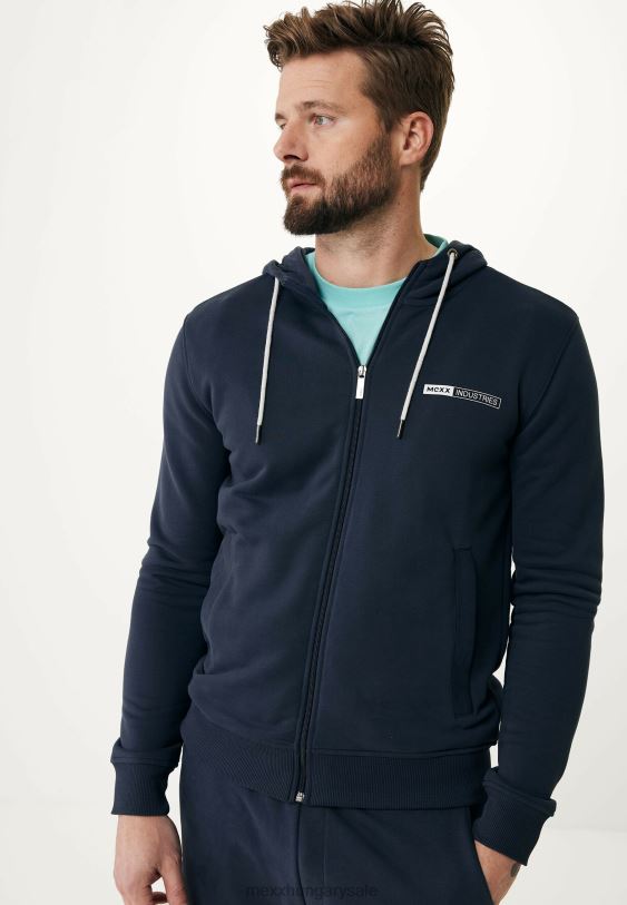 XV8H6566 férfiak Mexx kapucnis kardigán sötétkék kék