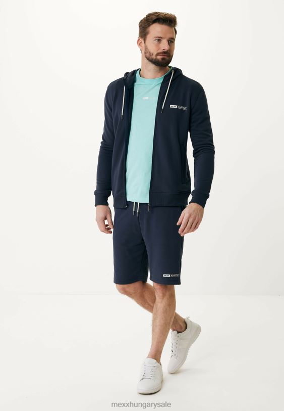 XV8H6566 férfiak Mexx kapucnis kardigán sötétkék kék