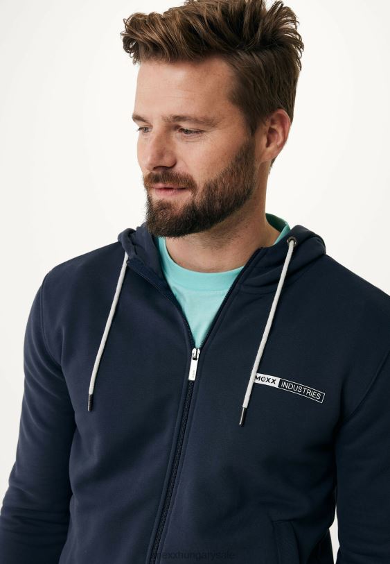 XV8H6566 férfiak Mexx kapucnis kardigán sötétkék kék