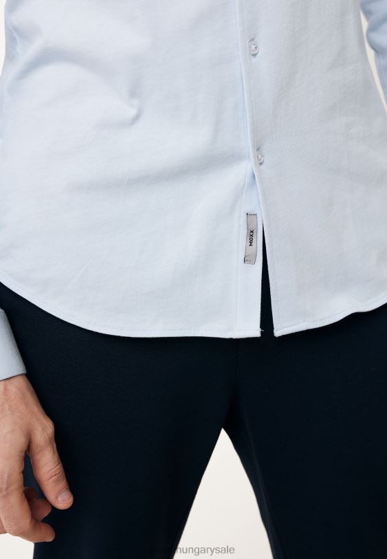 XV8H6576 férfiak Mexx jersey ing basic light kék