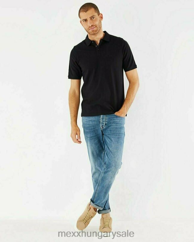 XV8H6592 férfiak Mexx pique polo fekete schwarz