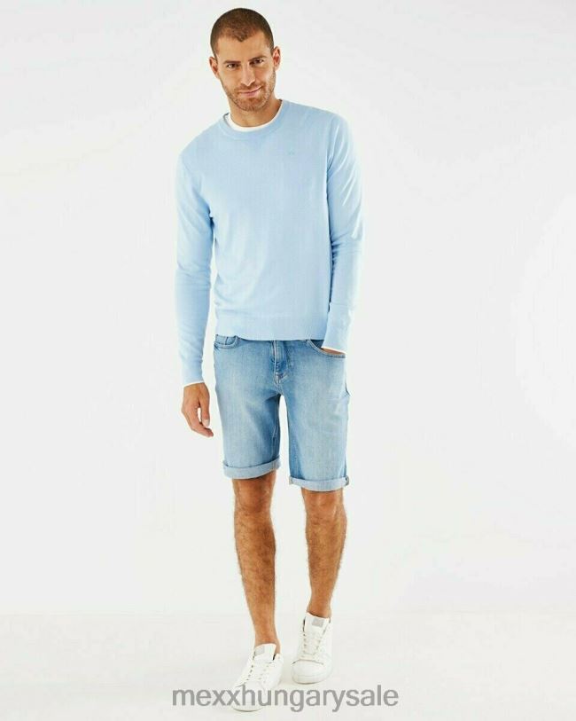 XV8H6596 férfiak Mexx crewneck pulóver könnyű kék