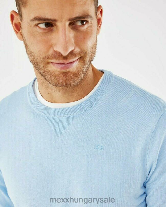 XV8H6596 férfiak Mexx crewneck pulóver könnyű kék