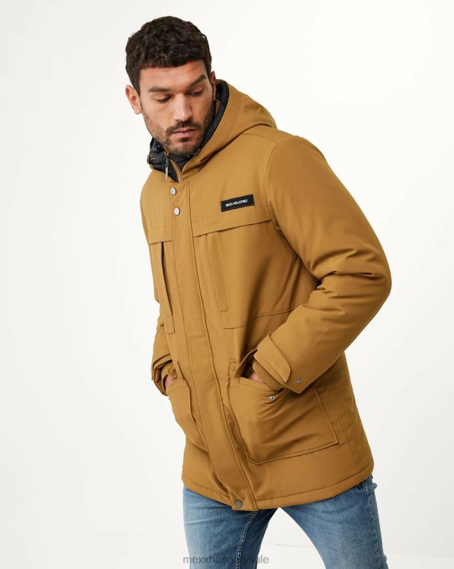 XV8H6601 férfiak Mexx csuklyás parka arany barna