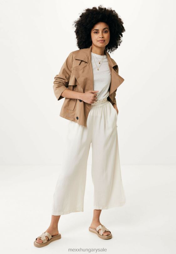 XV8H661 nők Mexx folyós 3/4-es nadrág törtfehér bézs