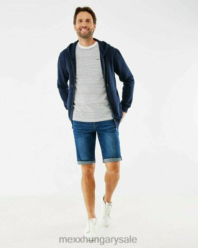 XV8H6610 férfiak Mexx kapucnis kardigán sötétkék kék