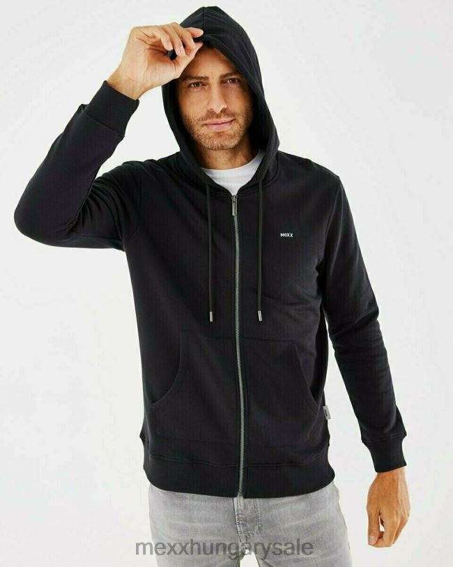 XV8H6619 férfiak Mexx kapucnis kardigán fekete schwarz