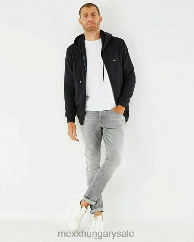 XV8H6619 férfiak Mexx kapucnis kardigán fekete schwarz