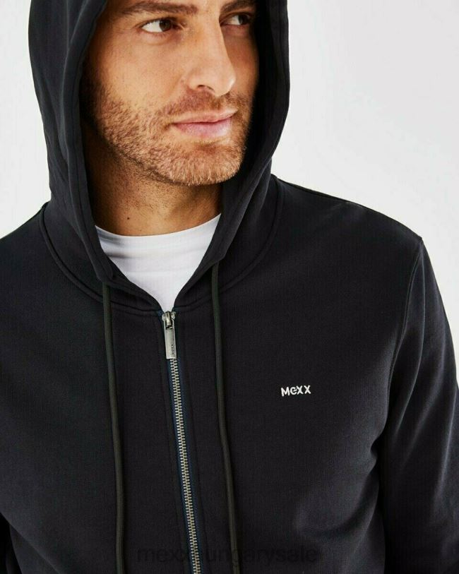 XV8H6619 férfiak Mexx kapucnis kardigán fekete schwarz
